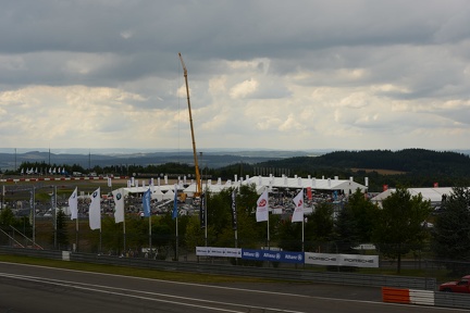 Porsche area viewed from the main granstands
